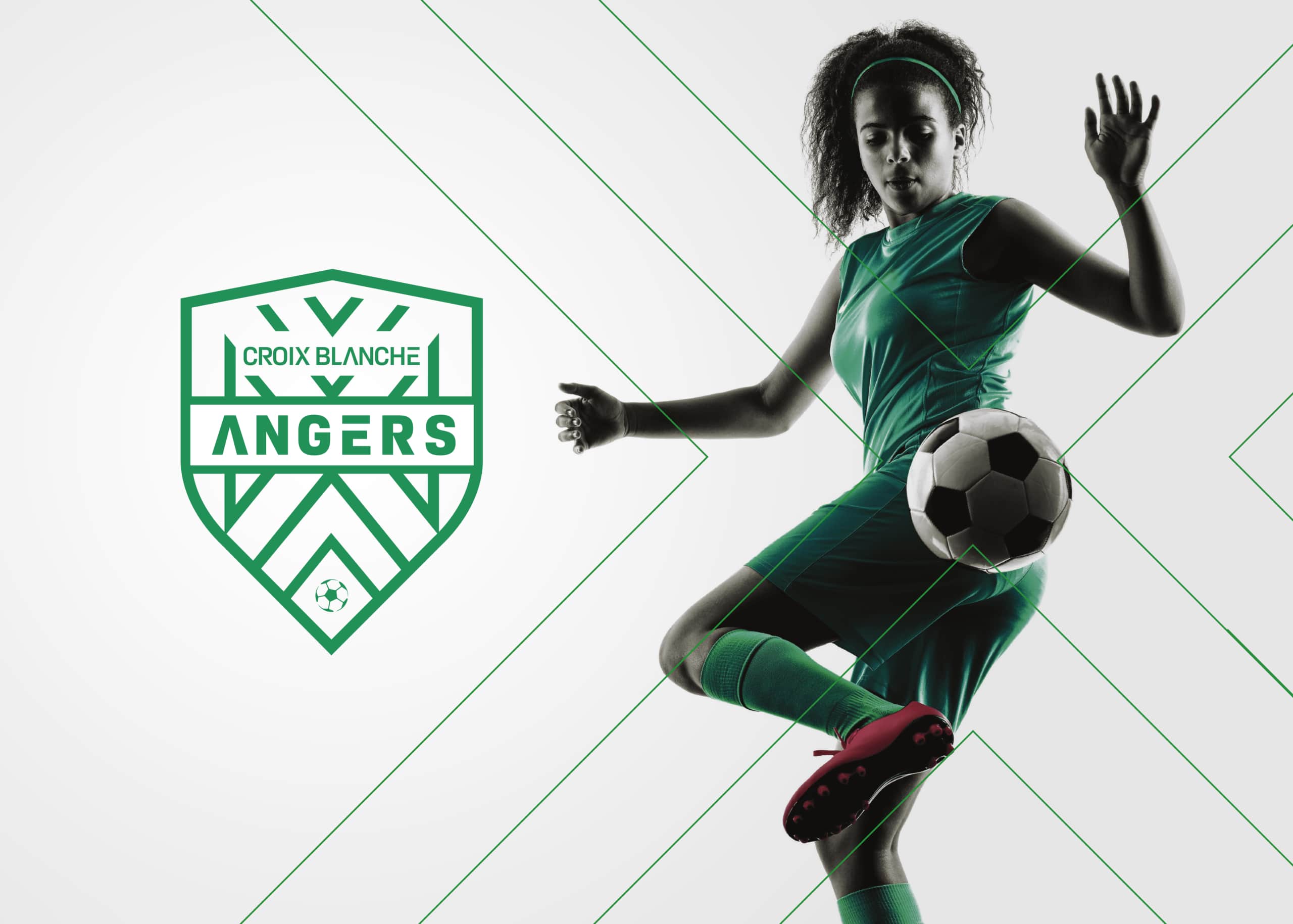 Création du logo d'un club de foot féminin Angers Croix Blanche