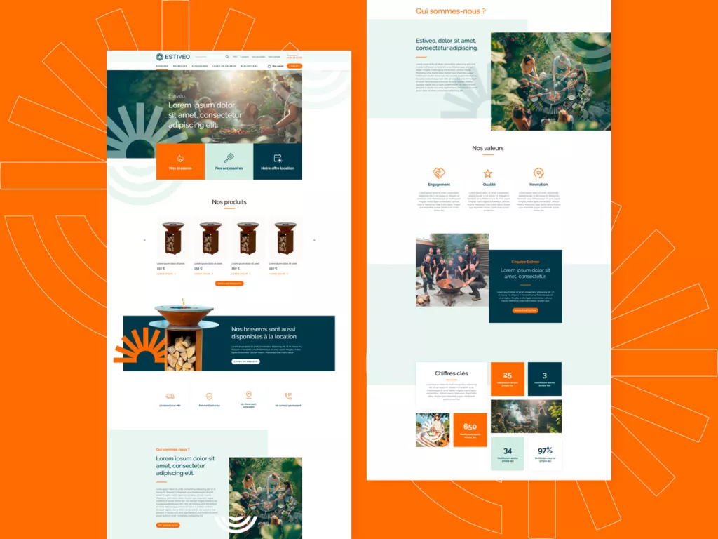 Travail de webdesign avec la maquette graphique optimisé pour l'expérience client